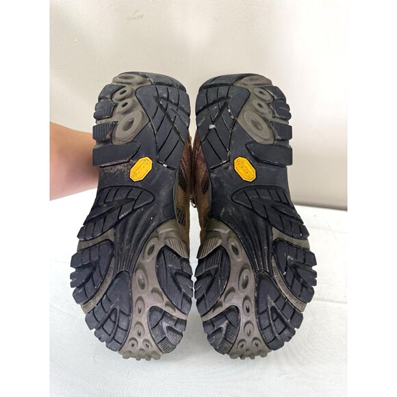 Merrell Mens Brown Earth Performance Waterproof Hiking Shoes 8 Gorp Boots Trails - Picture 5 of 16